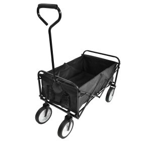 Folding Wagon Garden Shopping Beach Cart Black