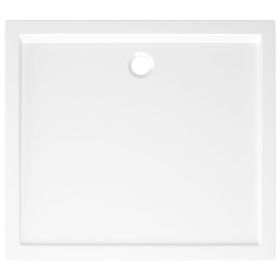 vidaXL Rectangular ABS Shower Base Tray White 80x90 cm