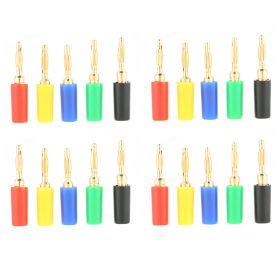 20 Pcs/set 2mm Mixed Colors Banana Plug Jack Test Probes Connector For Amplifier