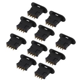 10Pcs 13.050 10Pcs 13.051 MPX Black Octagonal Plug Pure Copper Gold Plated Injection Molding Model Battery Plug