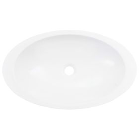 vidaXL Wash Basin 59.3x35.1x10.7 cm Mineral Cast/Marble Cast White