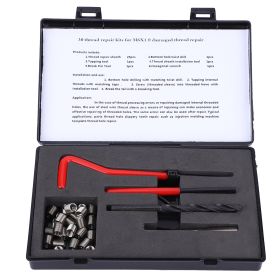 30Pcs Thread Repair Kit Stainless Steel Twisted Drill Wrench Threaded Insert Tap Insertion tool M6x1