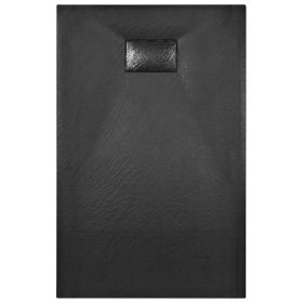 vidaXL Shower Base Tray SMC Black 39.4"x31.5"