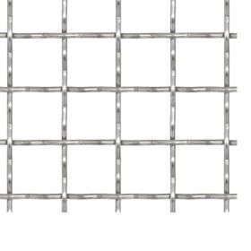 vidaXL Crimped Garden Wire Fence Stainless Steel 19.7"x19.7" 0.8"x0.8"x0.1"