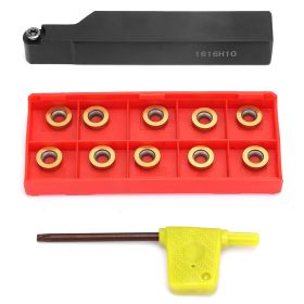 1pc SRAPR1616H10 Lathe Turning Tool Holder 10pcs RPMT10T3MO Inserts Blades with Wrench