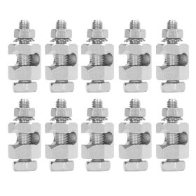 10PCS Lightning Protection Cable Clamp External Hex Copper Grounding Protection Cable Clip for PV Module