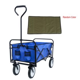 Folding Wagon Garden Shopping Beach Cart Blue