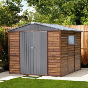 8x8FT Iron-Wood Combination Tool Shed  A Perfect Blend Of Nature And Functionality