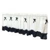 Semi-Sheer Navy Blue Door Curtain Valance Half Curtain Bowknot Kitchen Short Curtain Tier cafe Curtain,59x15 inch