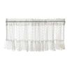 White Gauze Curtain Lace Partition Short Curtain Half Curtain Polka Dot Valance Sheer Curtain Tier Cafe Curtain,59x15 inch