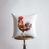 Watercolor Rooster Looking Left | Brid Prints | Bird DâˆšÂ©cor |Accent Pillow Cover | Throw Pillow Covers | Pillow | Room DâˆšÂ©cor | Bedroom DâˆšÂ©cor