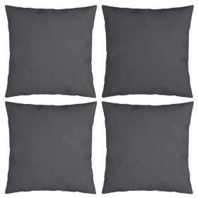 Throw Pillows 4 pcs Anthracite 15.7"x15.7" Fabric