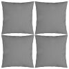 Throw Pillows 4 pcs Gray 15.7"x15.7" Fabric