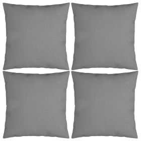 Throw Pillows 4 pcs Gray 19.7"x19.7" Fabric