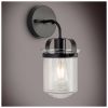 1-Light Wall Lamp with Clear Glass Shade, Modern Wall Sconce, Industrial Indoor Wall Light Fixture for Bathroom Living Room Bedroom Over Kitchen Sink,