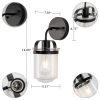 1-Light Wall Lamp with Clear Glass Shade, Modern Wall Sconce, Industrial Indoor Wall Light Fixture for Bathroom Living Room Bedroom Over Kitchen Sink,