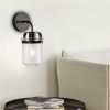 1-Light Wall Lamp with Clear Glass Shade, Modern Wall Sconce, Industrial Indoor Wall Light Fixture for Bathroom Living Room Bedroom Over Kitchen Sink,