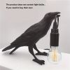 1pc The Gothic Crow Lamp; Cute Black Raven Desk Light With USB Line; Unique Resi Crow For Table Decor; Goth Decor; Black Decor; Bird Decor; Art Decor;