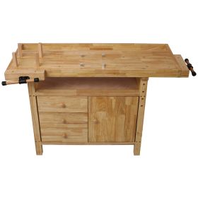 Wooden Workbench, Suitable For Garage Workshop And Home