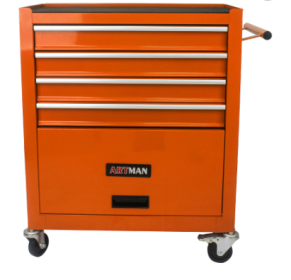 Metal Wheelie Tool Cart (Color: Orange)