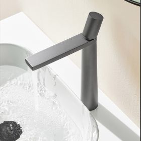 Bathroom And Bathroom Wash Hands And Face Faucets (Option: Deep Sky Grey-High style)