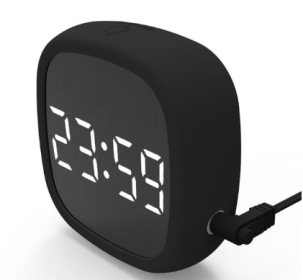 Voice Control Mirror Table Clock Home Decoration Snooze Desk Alarm Clock LED Digital Electronic Clocks Luminous Table Decor (Option: Black-USB)