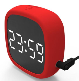 Voice Control Mirror Table Clock Home Decoration Snooze Desk Alarm Clock LED Digital Electronic Clocks Luminous Table Decor (Option: Red-USB)