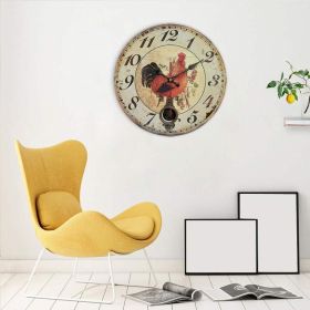 European Creative Wall Clock Wooden Living Room Quartz (Option: Eiffel Tower)