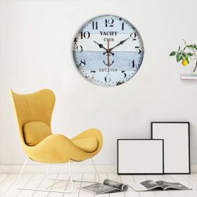 European Creative Wall Clock Wooden Living Room Quartz (Option: Retro Roulette Roulette)