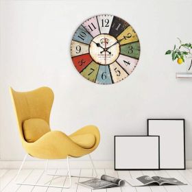 European Creative Wall Clock Wooden Living Room Quartz (Option: Old Town Clock)