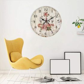 European Creative Wall Clock Wooden Living Room Quartz (Option: Grape Style)