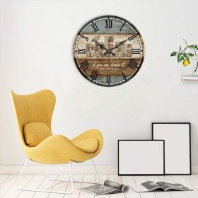 European Creative Wall Clock Wooden Living Room Quartz (Option: Yacht Club)