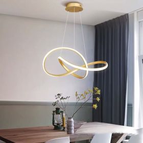 The Dining Room Chandelier Surrounds The Smart Eye Protection Living Room Bedroom (Option: Gold Style A 70cm-Stepless dimming-220V)