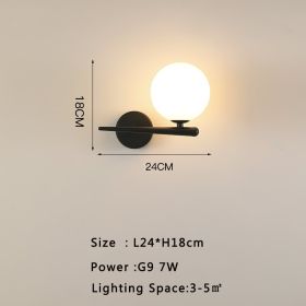 Modern Minimalist Hotel Living Room Background Wall Light (Option: 6703black-Warm light)