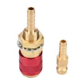 M6 Gas &amp; Water Quick Connector for MIG TIG Welder Torch Fitting For Welding Torch Gold (Color: Red)