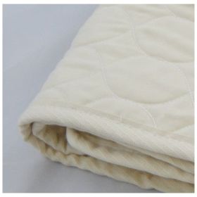 Organic Cotton Quilted Mattress Pad w Cotton/Latex Elastic Straps (size: King)