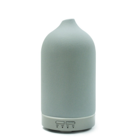 Air Humidifier Dropshipping Ceramic Aroma Diffuser 5 Colors 100ml Ultrasonic Essential Oil Diffuser (Option: EU-Gray)