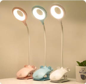 Rechargeable Reading And Eye Protection Desk Lamp (Option: Pink-2400mAh)