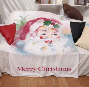 Christmas Series Digital Printing Double-sided Flannel Blanket (Option: 6style-150x200cm)