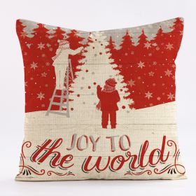 Home Fashion Simple Christmas Pillow Cover (Option: Peach Skin Fabric 45 X45cm-CT60 9)