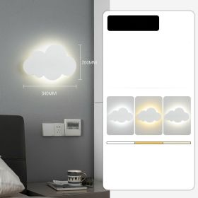 Nordic Designer Wall Lamp Modern Simple Creative Personality Art (Option: White-Trichromatic dimming W)