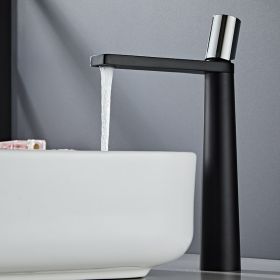 Bathroom And Bathroom Wash Hands And Face Faucets (Option: Black Silver-High style)