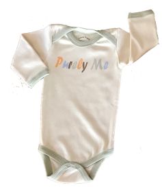 Organic Cotton Long Sleeve Bodysuits/Onesies (size: Purely Me 3-6m)