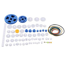 Plastic Gears Pulley Belt Worm Kits Crown Gear Set Robot Motor Toy DIY Parts(84 Kinds) (Option: 80 types)