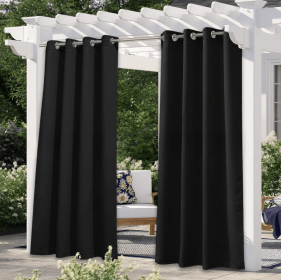 Solid Color Outdoor Waterproof And Sun Protection UV Protection High Precision Black Silk Shading Curtain (Option: Black-107 âˆšÃ³ 164cm)