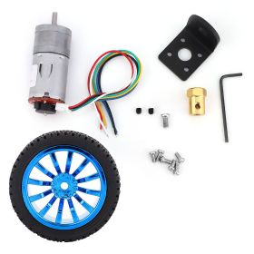 DIY Encoder Gear Motor with Mounting Bracket 65mm Wheel Kit for Smart Car Robot DC12V(200RPM) (Option: 30RPM)