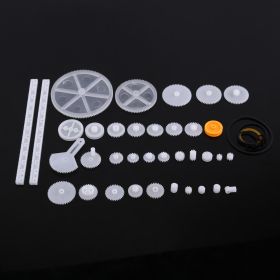 Plastic Gears Pulley Belt Worm Kits Crown Gear Set Robot Motor Toy DIY Parts(84 Kinds) (Option: 34 types)