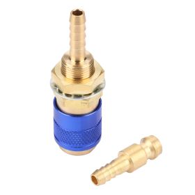 M6 Gas &amp; Water Quick Connector for MIG TIG Welder Torch Fitting For Welding Torch Gold (Color: Blue)