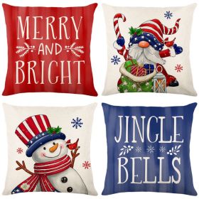 Home Christmas Decorative Printed Pillowcase (Option: Style 1-4 PCS)