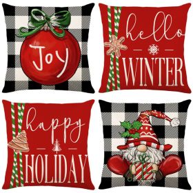 Home Christmas Decorative Printed Pillowcase (Option: Model 14-4 PCS)